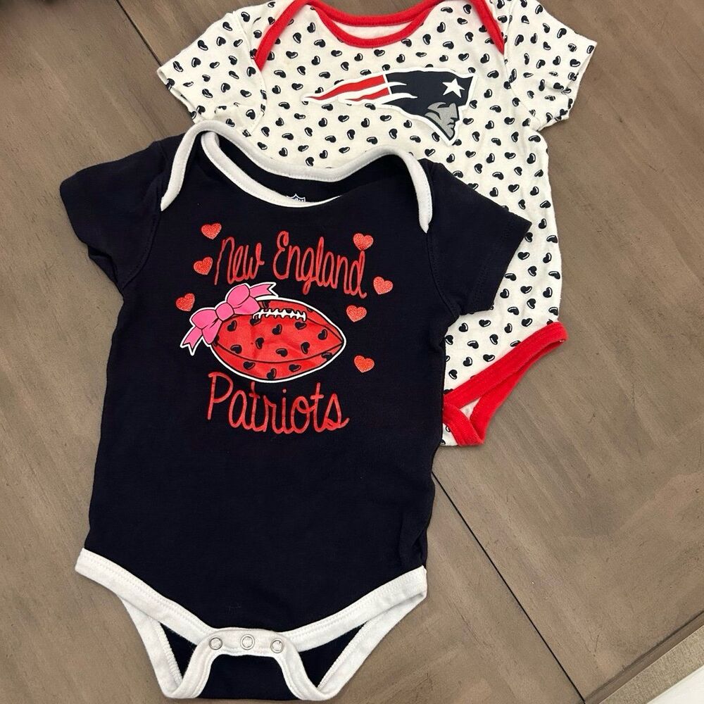NFL New England Patriots Onesies (two) Size 18M